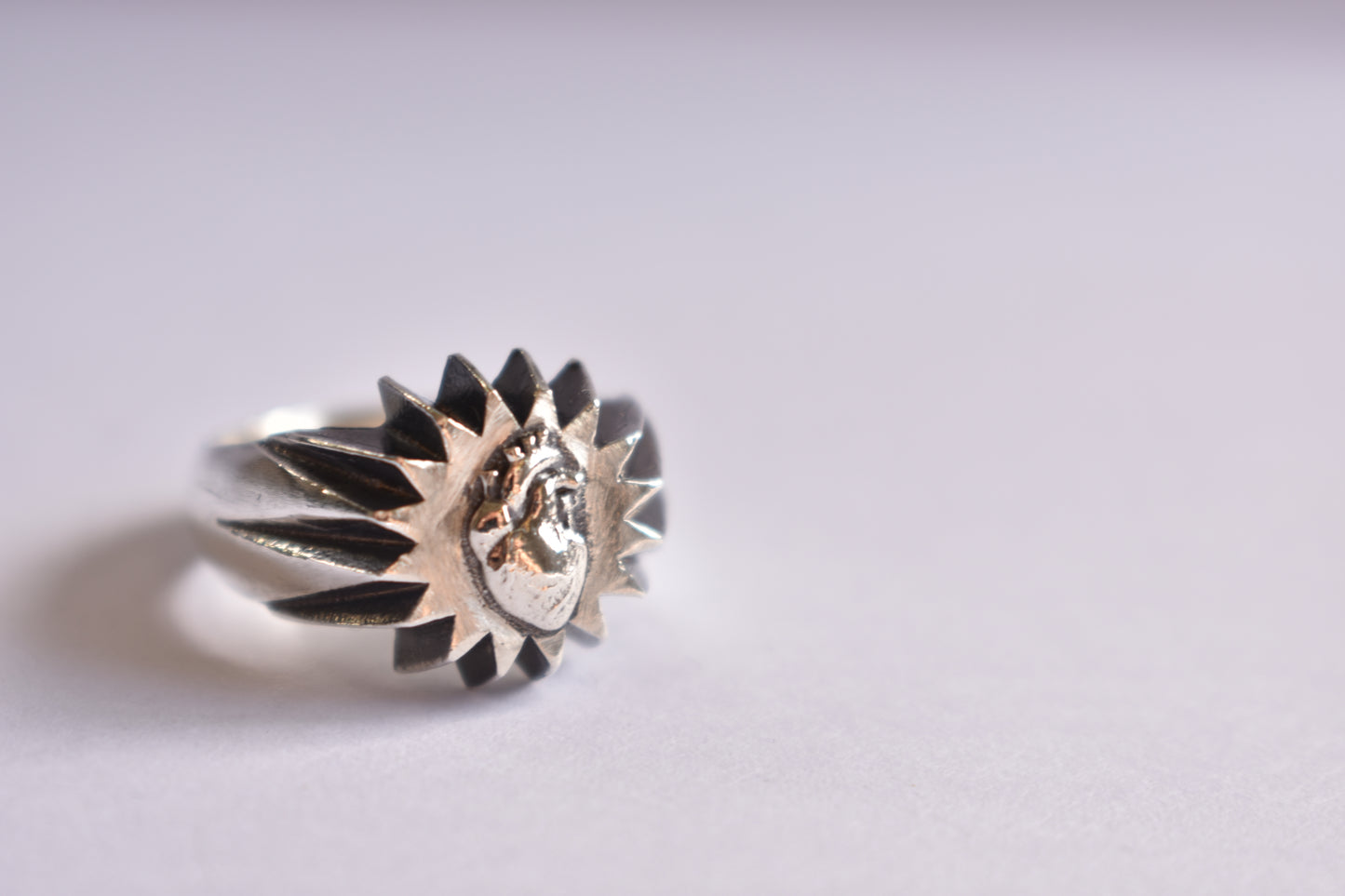 Sterling Silver and Anatomical Heart Ring